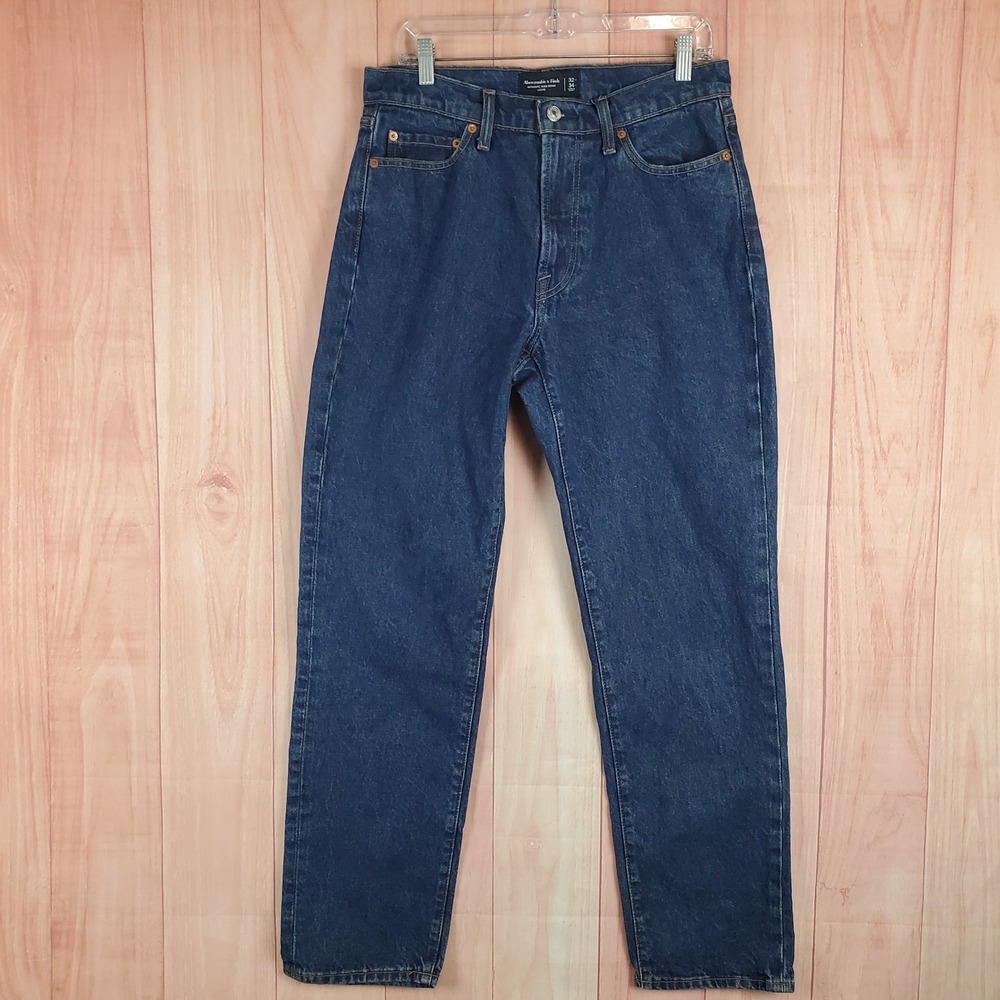 Abercrombie & Fitch Mens Jeans 32X32 Blue Cotton 5-Pockets Design Relaxed-Fit